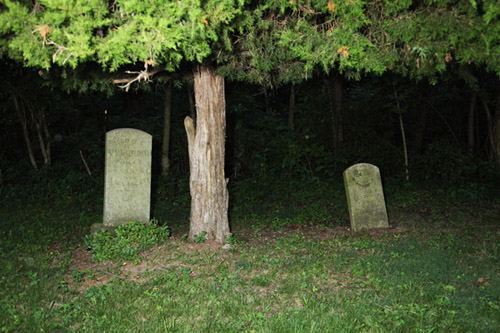 Here are two very obscure looking grave markers.  It was close to dusk, so I had to use flash when I shot most of these.