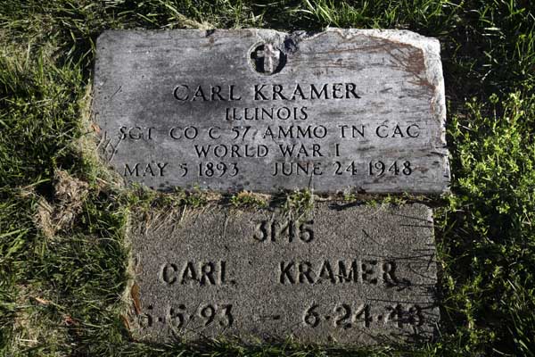 During the WW 1 Era, many soldiers were driven insane by a condition that was known as &quot;shell shock&quot; back in those days.  The World One veteran burried under this grave marker was probably a normal young man who joined the service, and then upon returning from the war, broken and out of his mind, died in the Bartonville Insane Asylum after spending the rest of his life there.